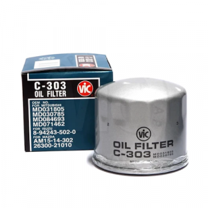 VIC Oil Filter C-303 C303 for Mitsubishi L300, Montero, Pajero, Hyundai Excel, Tucson 2010