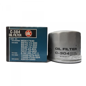 VIC Oil Filter C-304 C304 for Hyundai Elantra, Tucson, Veloster, Kia Rio, Carens, Soul, Pride, Sorento