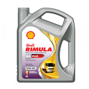 Shell Rimula R4 Plus 15W-40 15W40 Heavy-Duty Diesel Engine Oil 6 Liters